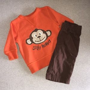 Jumping Beans 2 piece matching set. Size 3 months